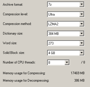 Core I7-3820 - 7z setup